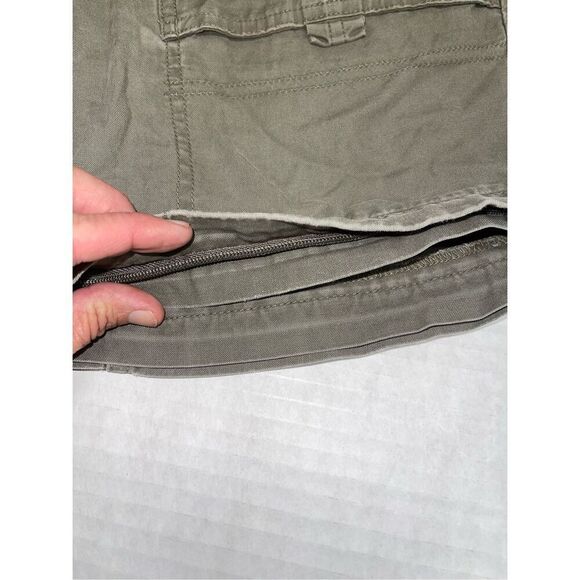 Columbia Shorts Mens 30 Brown Olive green‎ Canvas Cargo Omni-Shade Hiking A19 - Picture 2 of 7